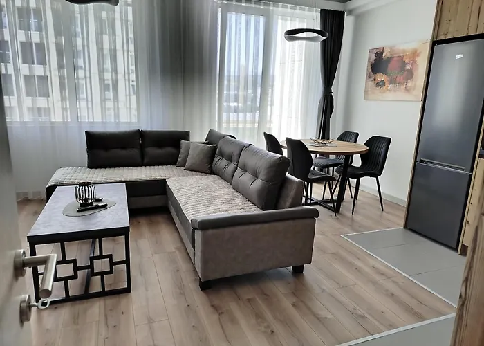 33rd Floor Twin & 7th Floor In Cevahir Sky Complex With Pool, Spa, Fitness And Parking Included In Price Апартаменты Скопье